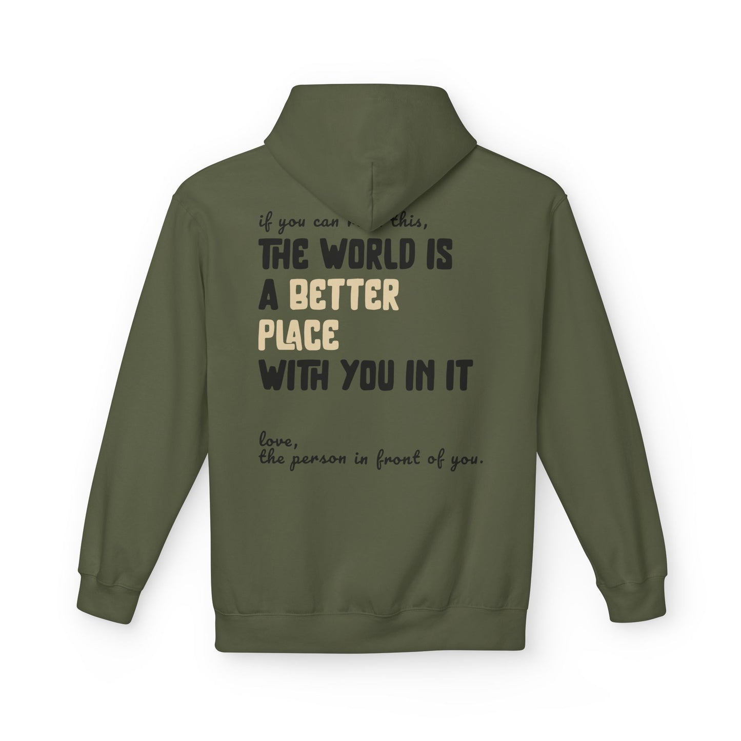 "you are enough" inspirational hoodie